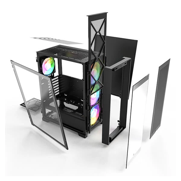 Montech Air 1000 Premium ARGB Mid-Tower ATX Gaming Cabinet (Black)