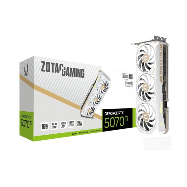 Zotac Gaming GeForce RTX 5070TI Solid Core OC White 16GB GDDR7 Graphics Card