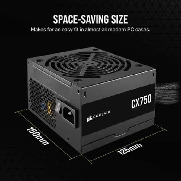 Corsair CX750 750 Watt 80 Plus Bronze Certified ATX Power Supply