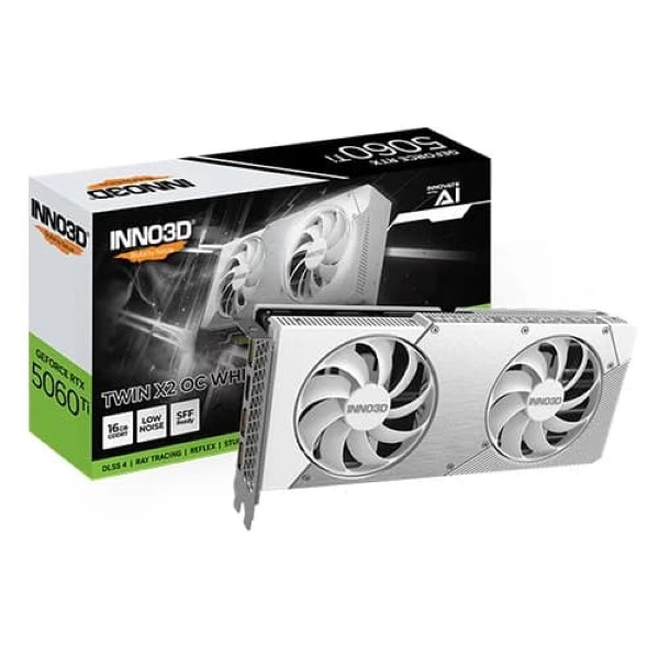 Inno3D GeForce RTX 5060Ti Twin X2 OC white 16GB GDDR7 Graphics Card