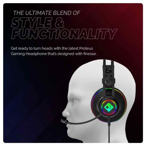 Cosmic Byte Proteus Headset Dual Input USB and 3.5mm, 7.1 Surround Sound