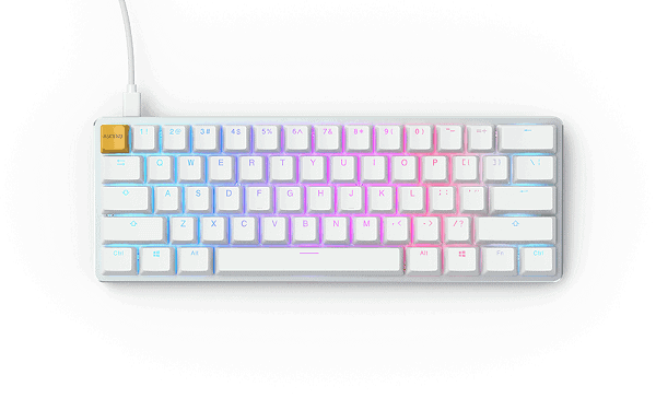 Glorious GMMK Compact White Mechanical Keyboard