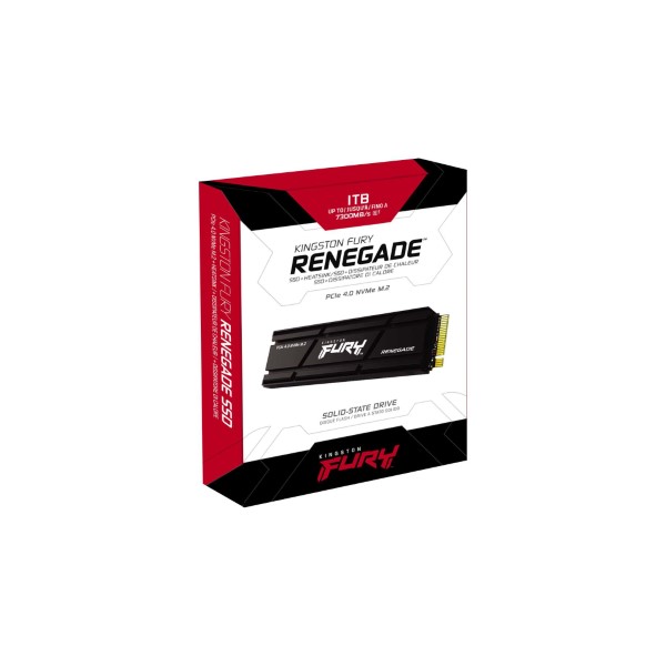 Kingston Fury Renegade 1TB NVMe M.2 PCIe Gen 4.0 Internal Solid State Drive with Heat Spreader