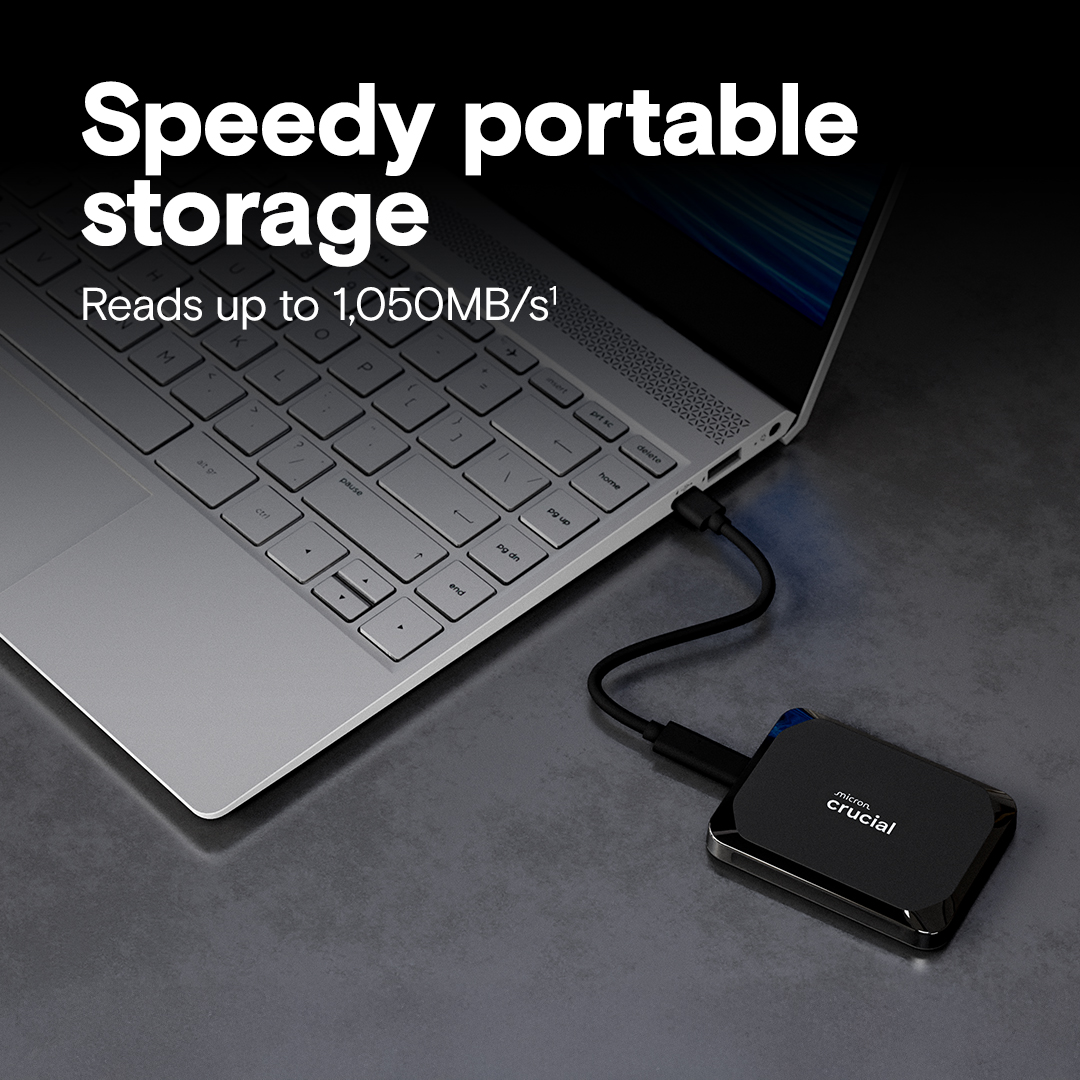 Crucial X9 1Tb Portable External SSD (Black)