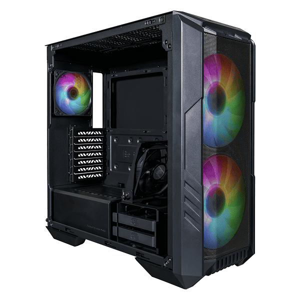 Cooler Master MasterCase HAF 500 ARGB ATX Gaming Cabinet with Tempered Glass Side Panel (Black)