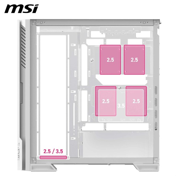 MSI MPG Velox 300R Airflow PZ White ATX Mid-Tower Cabinet (White)