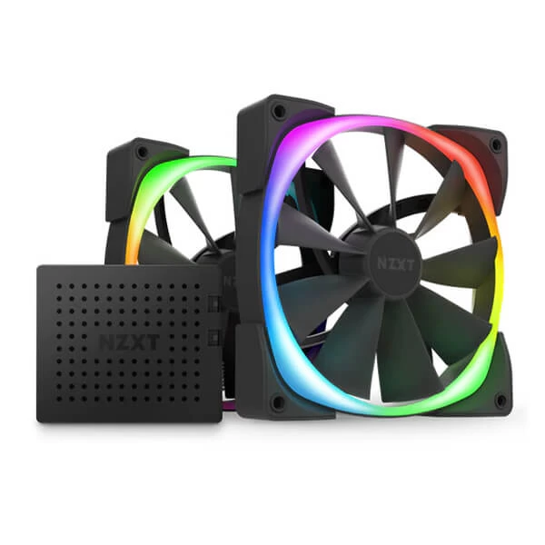 NZXT AER RGB2 Black 140mm PWM Case Fan (Twin Pack)