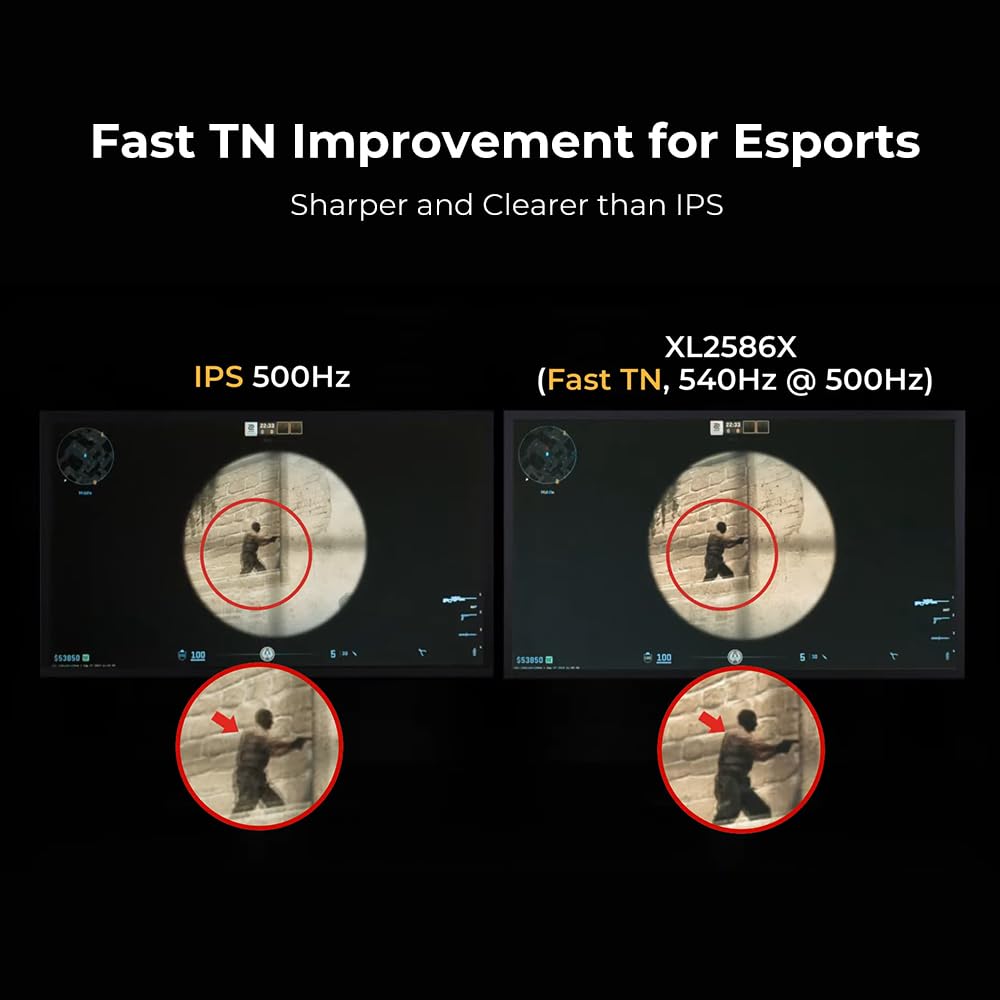 BenQ Zowie XL2586X 25Inch FHD(1920x1080) 540Hz 0.5Ms TN Panel Gaming Monitor