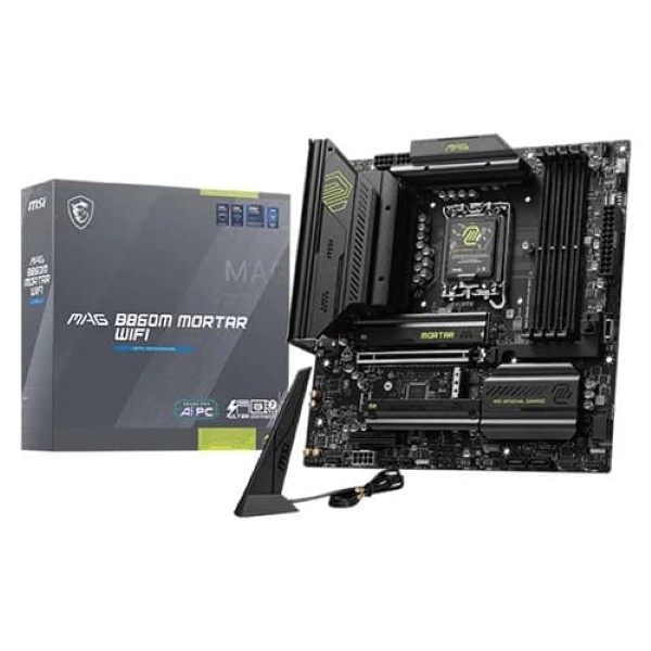 MSI MAG B860M Mortar WiFi DDR5 Intel LGA 1851 ATX Motherboard