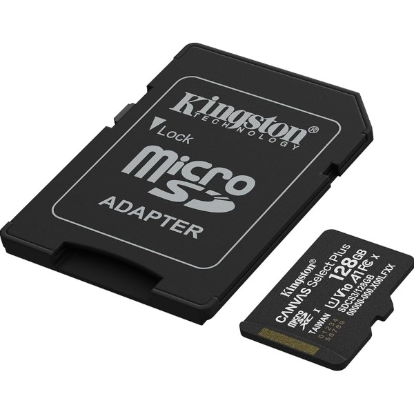 Kingston Canvas Select Plus 128GB Class 10 Micro SD Card With Adapter