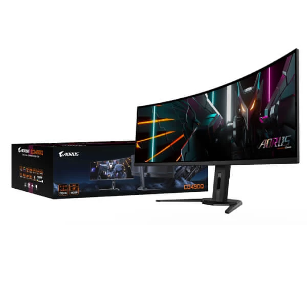 Gigabyte Aorus CO49DQ 49-Inch D-QHD 144Hz 0.03ms Curved QD-OLED Gaming Monitor