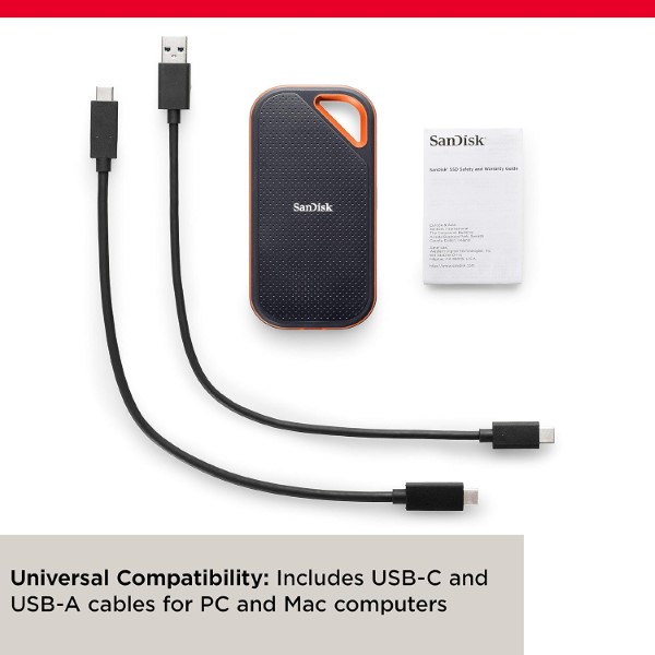 SanDisk Extreme Pro E81 4TB Portable SSD with Up to 2000MB/s Read & Write Speed and IP55 Water/Dust Resistance