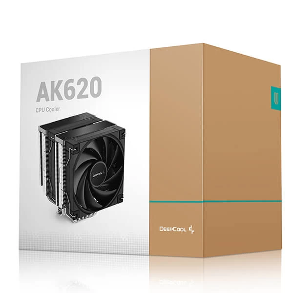 Deepcool AK620 Dual Tower CPU Air Cooler with Dual 120mm PWM Fans (Black)