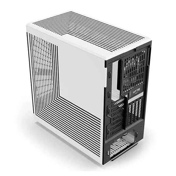 Hyte Y40 TG Mid-Tower ATX Cabinet with PCIe 4.0 Riser (White/Black)