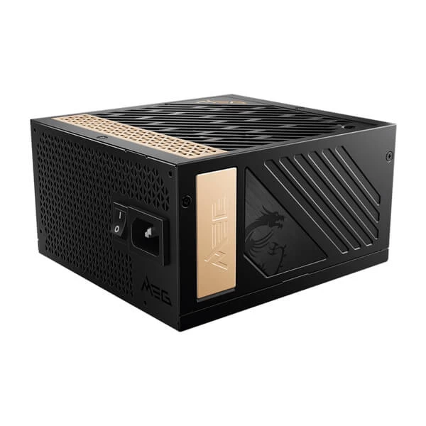 MSI MEG AI1300P 1300 Watt 80 Plus Platinum Certified PCIe Gen5 Power Supply with ATX 3.0 12VHPWR Cable