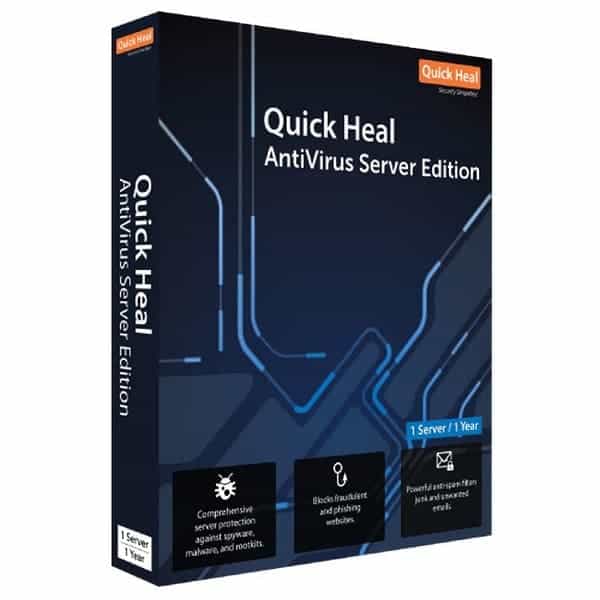 Quick Heal Antivirus Server Edition 1PC 3-year software.