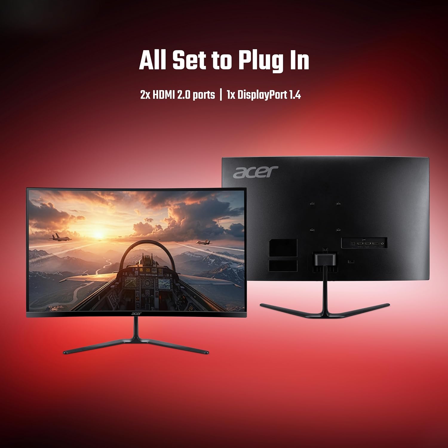 ACER ED270 X0 27-Inch Full HD 200Hz 1Ms VA Panel Curved Gaming Monitor