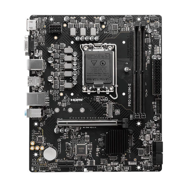 MSI Pro H610M-E DDR5 Intel 12th Gen LGA1700 M-ATX Motherboard