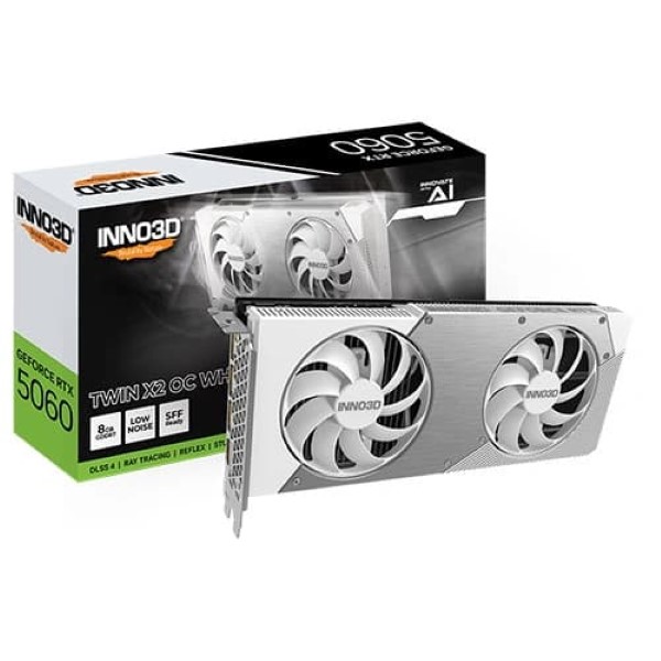 Inno3D RTX 5060 Twin X2 OC White 8GB GDDR7 Graphics Card