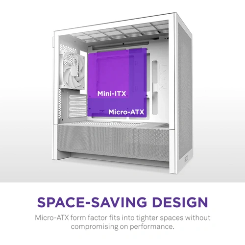 NZXT H3 Flow M-ATX Mini Tower Case (White)