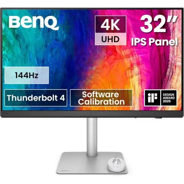 BenQ PD3226G 32 Inch 4K UHD 3840x2160 1Ms 144Hz IPS Panel Monitor White