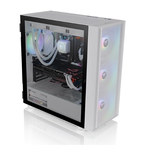 Thermaltake H570 TG ARGB White Mid Tower Cabinet with Tempered Glass Side Panel (White)