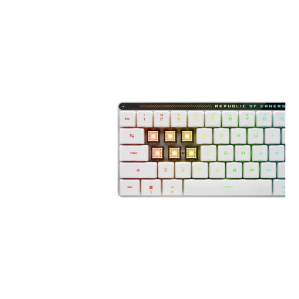 Asus ROG Falchion RX Low Profile 65% Wireless Gaming Keyboard with ROG RX Switch (White)