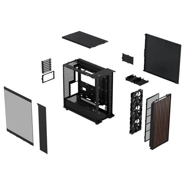 Fractal Design North XL TG Dark Mid-Tower E-ATX Gaming Cabinet (Black)