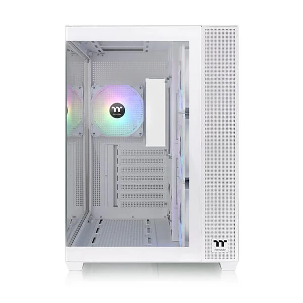 Thermaltake View 380 TG ARGB Snow Mid-Tower ATX gaming Cabinet with Tempered Glass panels (White)