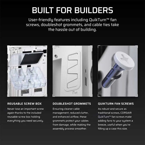 Corsair 5000T White Mid-Tower Mini-ITX cabinet