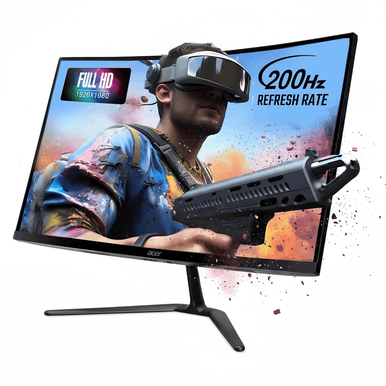 ACER ED270 X0 27-Inch Full HD 200Hz 1Ms VA Panel Curved Gaming Monitor