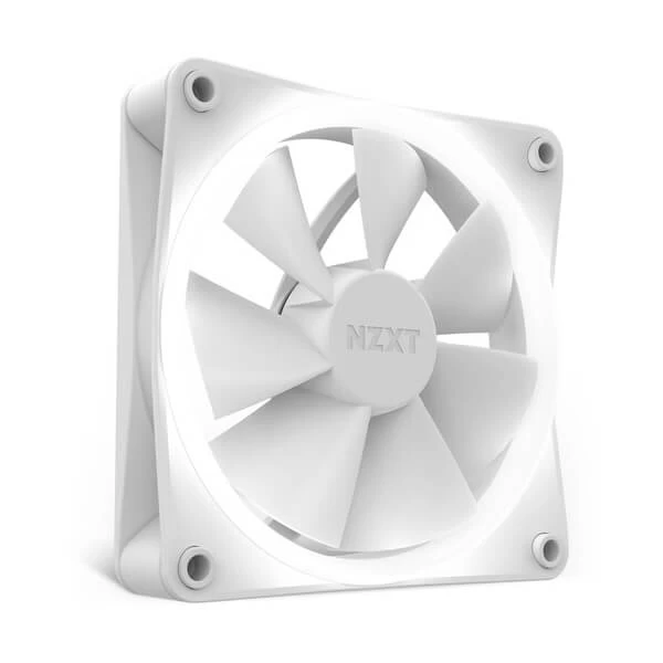 NZXT F120 Core RGB White 120mm Case Fans Triple Pack with RGB Controller (White)
