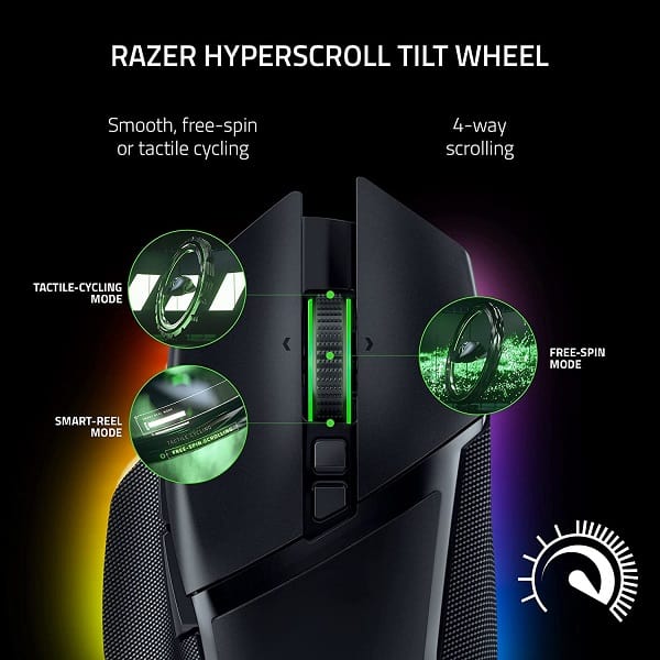 Razer Basilisk V3 Pro Wireless Ergonomic Gaming Mouse with 30,000 DPI (Black)