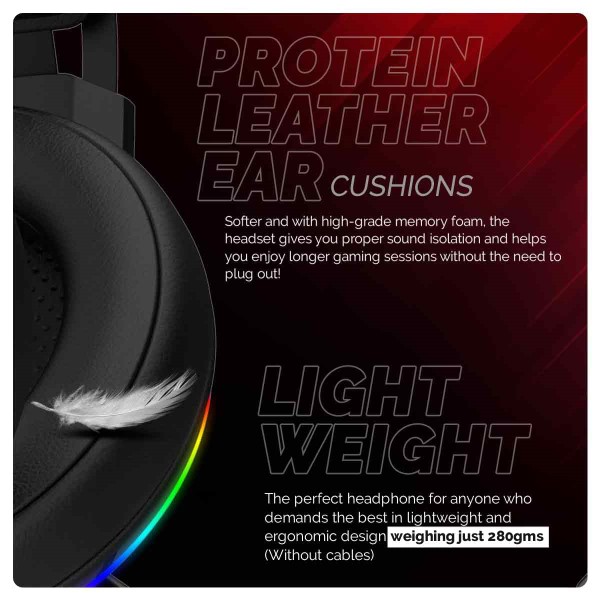 Cosmic Byte Proteus Headset Dual Input USB and 3.5mm, 7.1 Surround Sound