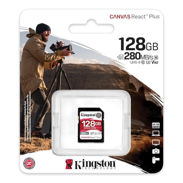 Kingston Canvas React Plus V60 128GB SD Card