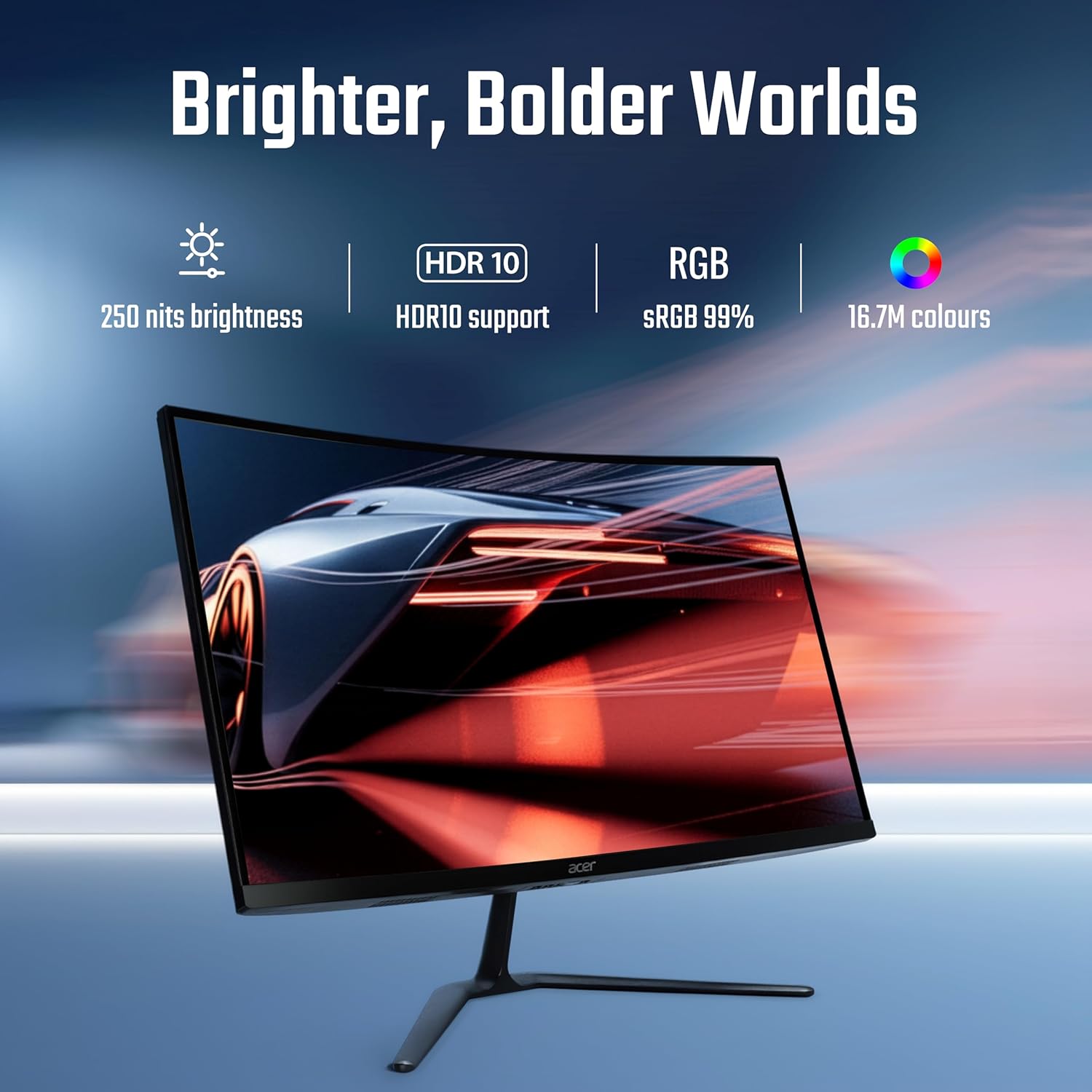 ACER ED270 X0 27-Inch Full HD 200Hz 1Ms VA Panel Curved Gaming Monitor