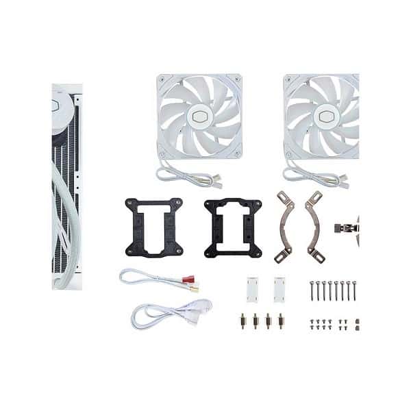 Cooler Master MasterLiquid 240L Core WH ARGB 240mm All-in-One Liquid CPU Cooler (White)
