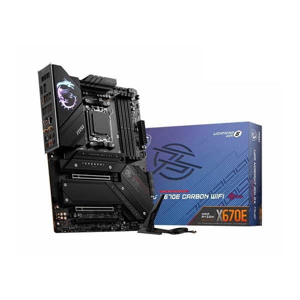 MSI MPG X670E Carbon WiFi AMD Ryzen 7000 Series AM5 LGA 1718 DDR5 ATX Motherboard