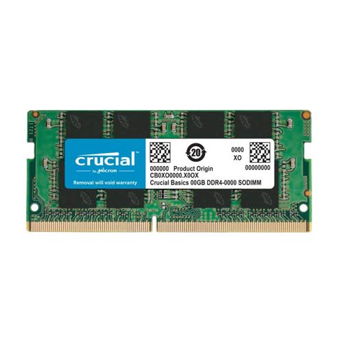 Crucial Basics 8GB DDR4 3200Mhz SODIMM Laptop Memory