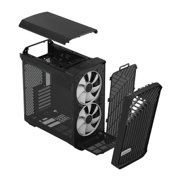 Fractal Design Torrent Compact RGB Black TG Light Tint Mid-Tower ATX Cabinet with Front Mesh & Side Glass Panel
