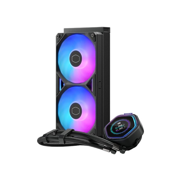 Cooler Master Masterliquid Atmos II 240 LCD 240mm CPU Liquid Cooler (Black)