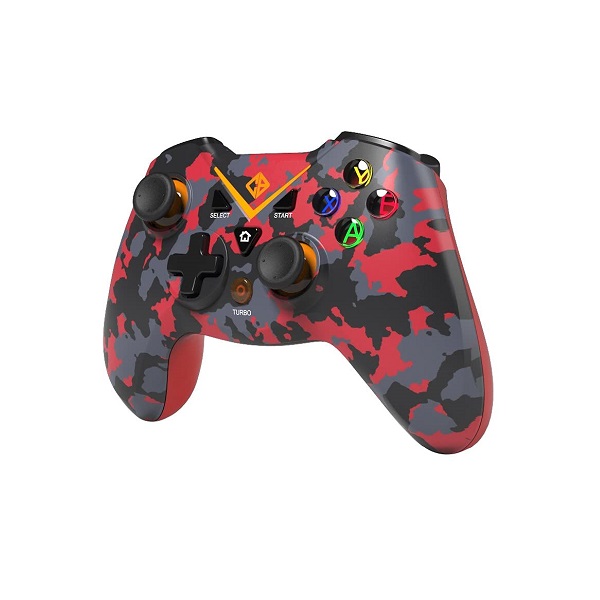 Cosmic Byte C3070W Nebula 2.4G Wireless Gamepad for PC/PS3 with Support for Windows XP/7/8/10 (Camo Red)