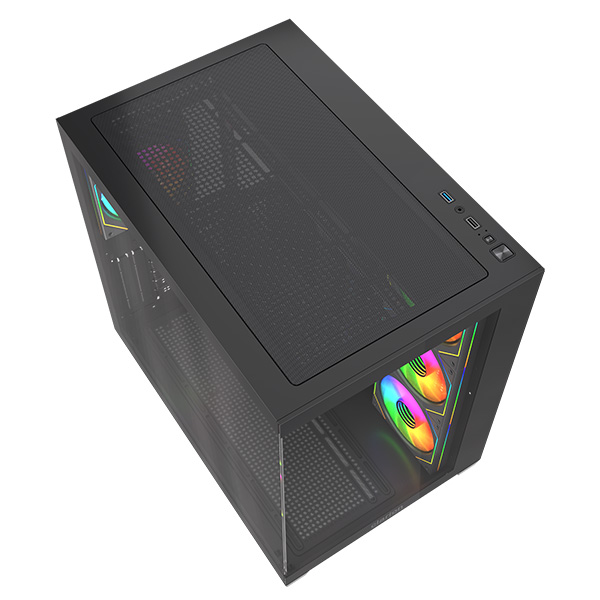 Clarion JM-FUSION Mid-Tower Gaming Cabinet with 4 A-RGB Fans