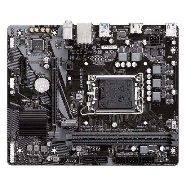 Gigabyte H610M-K DDR4 Intel 12th Gen LGA 1700 M-ATX Motherboard