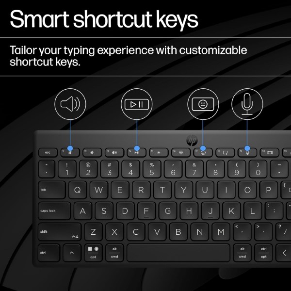HP 350 Compact Multi-Device Bluetooth Wireless Keyboard