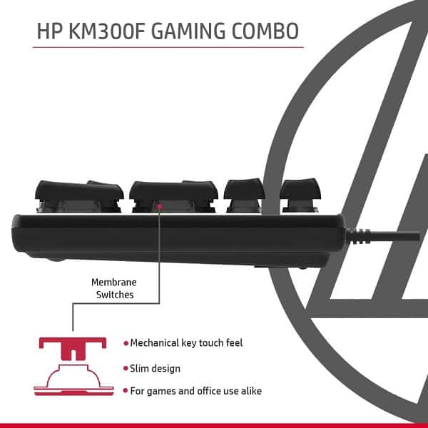 HP KM300F RGB Wired Keyboard and Mouse Gaming Combo with Adjustable DPI