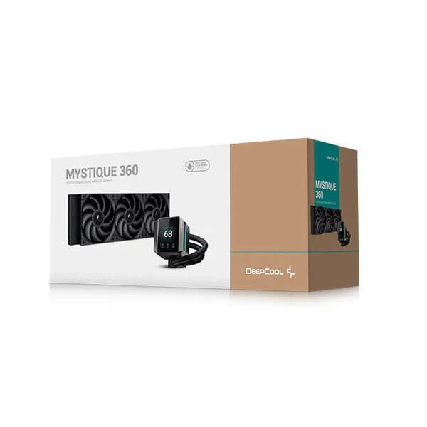 DeepCool Mystique 360 LCD 360mm AIO Liquid CPU Cooler (Black)
