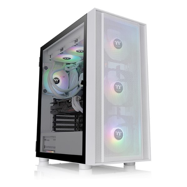 Thermaltake H570 TG ARGB White Mid Tower Cabinet with Tempered Glass Side Panel (White)