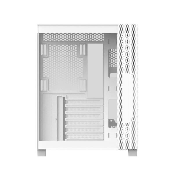 Cooler Master CD600 White Mid-Tower ATX Cabinet with Tempered Glass Panels