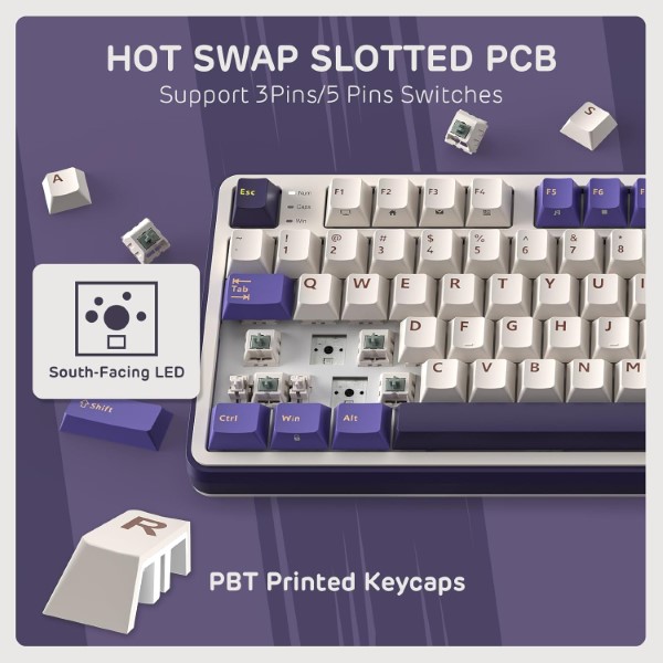 Royal Kludge RK S98 Camping (Chartreuse Switch) Wireless Mechanical Gaming Keyboard With Smart Display